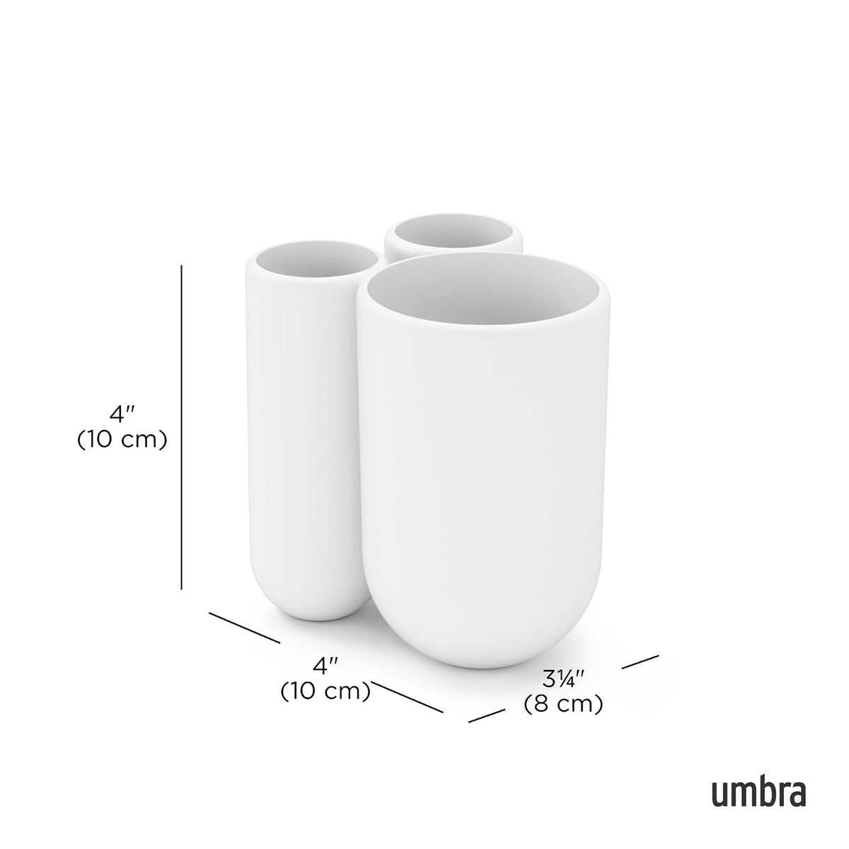 Umbra Touch Sujetador para Cepillo de Dientes, Blanco White