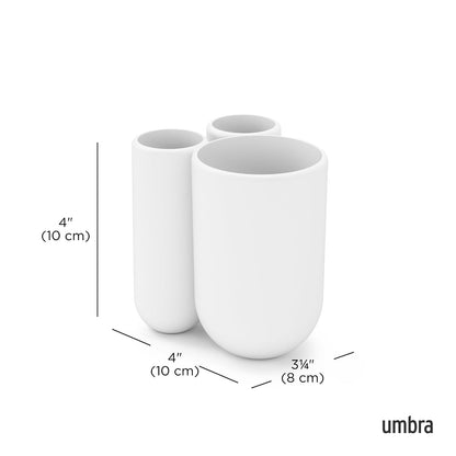 Umbra Touch Sujetador para Cepillo de Dientes, Blanco White