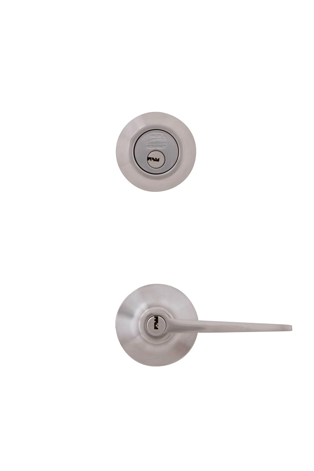 Phillips Combo Cerrojo/Manija Fresno Alta Seguridad Para Entrada LLave-Mariposa Plata