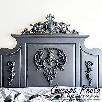 Ekena Millwork 5 1/8 pulgadas de ancho x 6 5/8 pulgadas de alto x 1 1/8 pulgadas P Angel Onlay, 2 izquierdas y 2 derechos