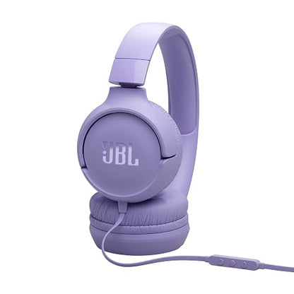 JBL Tune 520C USB-C - Auriculares en la Oreja con Cable de Alta resolución, Color Morado