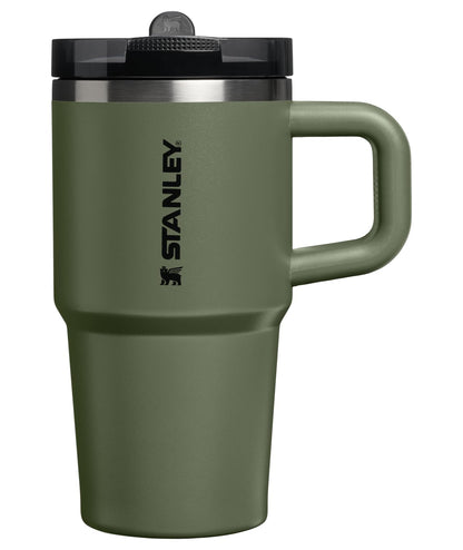 Stanley Quencher ProTour Vaso Térmico con Popote Abatible, Acero Inoxidable - 20 Ounces - Pino seco