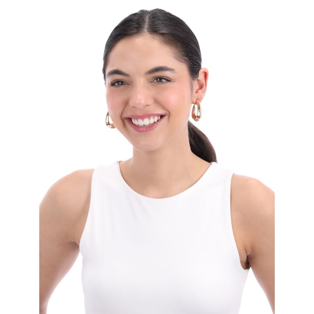 Nine West Aretes Color Dorado Metal Ear 2 En Forma Varias De Terminado Brillante para Mujer