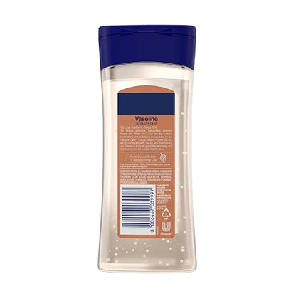 Vaseline - Aceite Corporal en Gel Cocoa Radiant (200 ml), Hidratación Profunda con Brillo Natural, Enriquecido con Cacao Puro