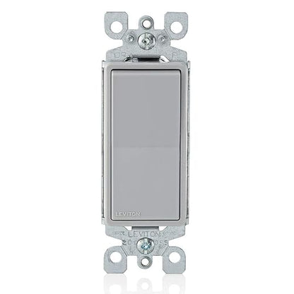 Leviton 076-05601-2GY Interruptor Silencioso 15A-120/277V Decora, Gris (No Incluye Placa), pack of/paquete de 1