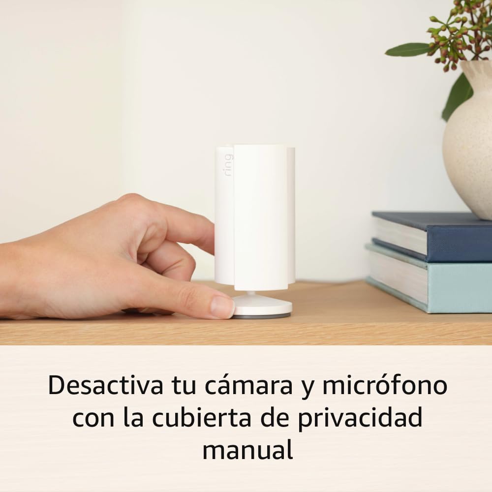 Cámara para interiores Ring (Indoor Cam), negra + Videotimbre cableado Ring (Video Doorbell Wired)