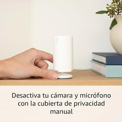 Nueva Ring Indoor Cam color blanco con cable de alimentación USB-A a micro-USB de 3 m (10 ft)