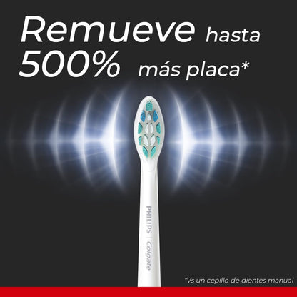 Philips Colgate Cepillo de Dientes Eléctrico SonicPro 35 Clean & Sensitive | Remueve 500% más placa 2 modos de cepillado