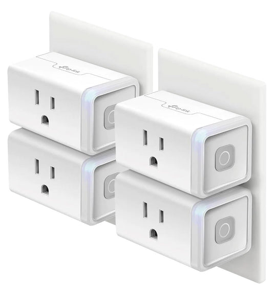 Kasa Smart WiFi Plug Lite by TP-Link - 12A, no requiere Hub, funciona con Alexa y Google (HS103P4)