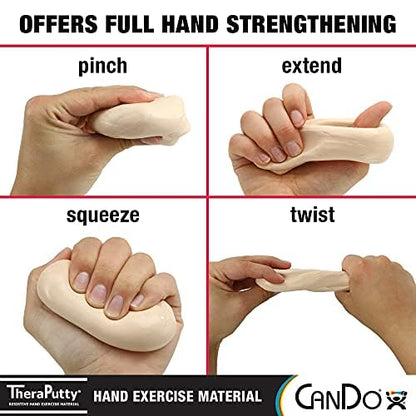 CanDo 10-2601 Antimicrobial Theraputty Exercise Material, 2 oz, Yellow-X-Soft