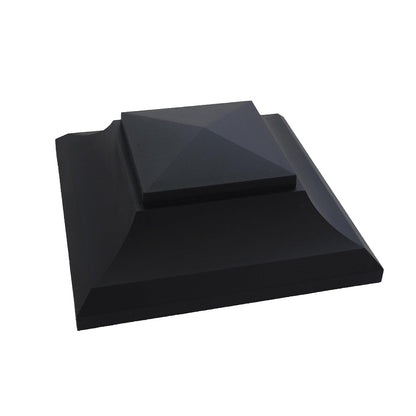 Nuvo Iron SPC23 x 5 1/2" Tapa adaptador de poste pirámide de plástico negro