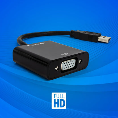 Vorago ADP-200 Adaptador USB 3.0 a VGA Full HD Hasta 1080p Compatible Con Windows