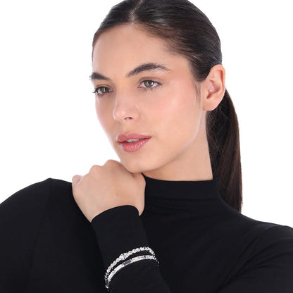 Nine West Pulsera Plateado Multiniveles para Mujer