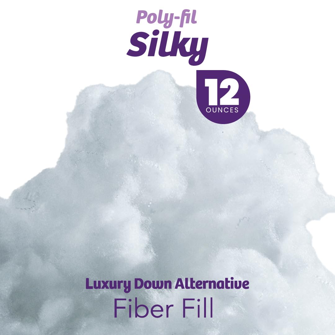 Fairfield - Polietileno Sedoso, Fibra de poliéster de Alta Calidad, Relleno de Almohada Suave para Dormir Tranquilo, Animales de Peluche y Juguetes, Bolsa de 12 onzas