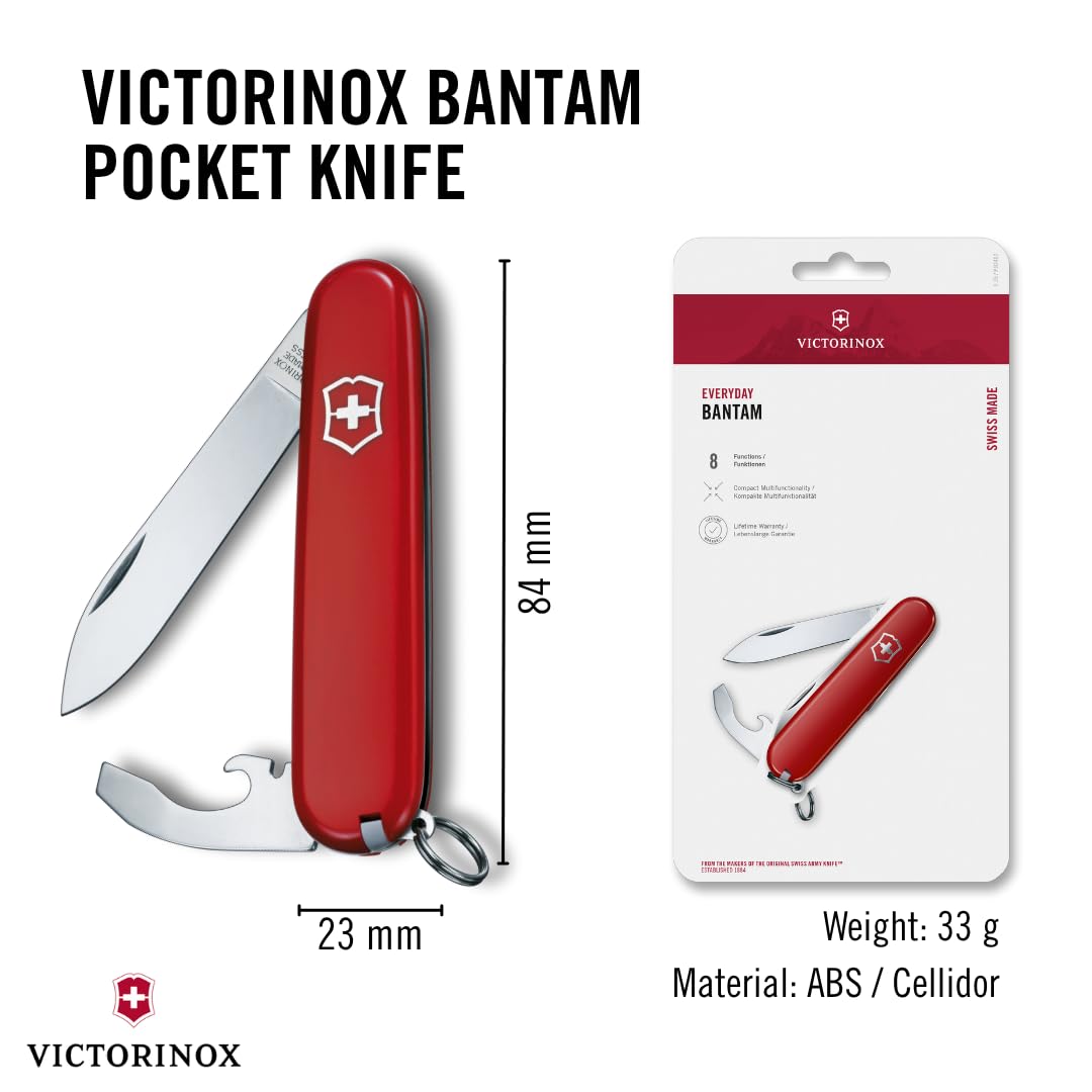Victorinox Bantam Tipo Oficial, color Rojo, 8 Usos