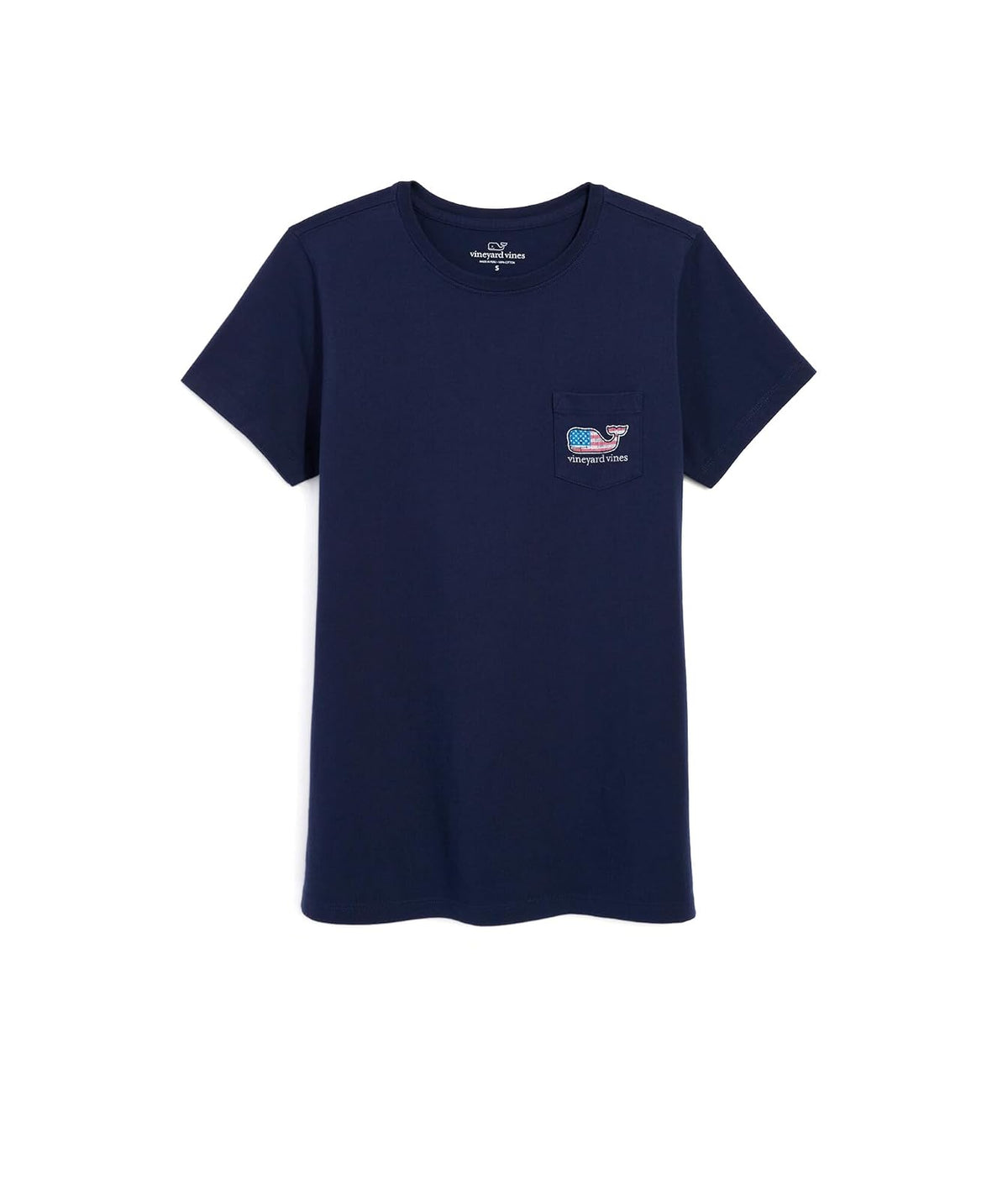 vineyard vines - Playera de Manga Corta con Bolsillo para Mujer
