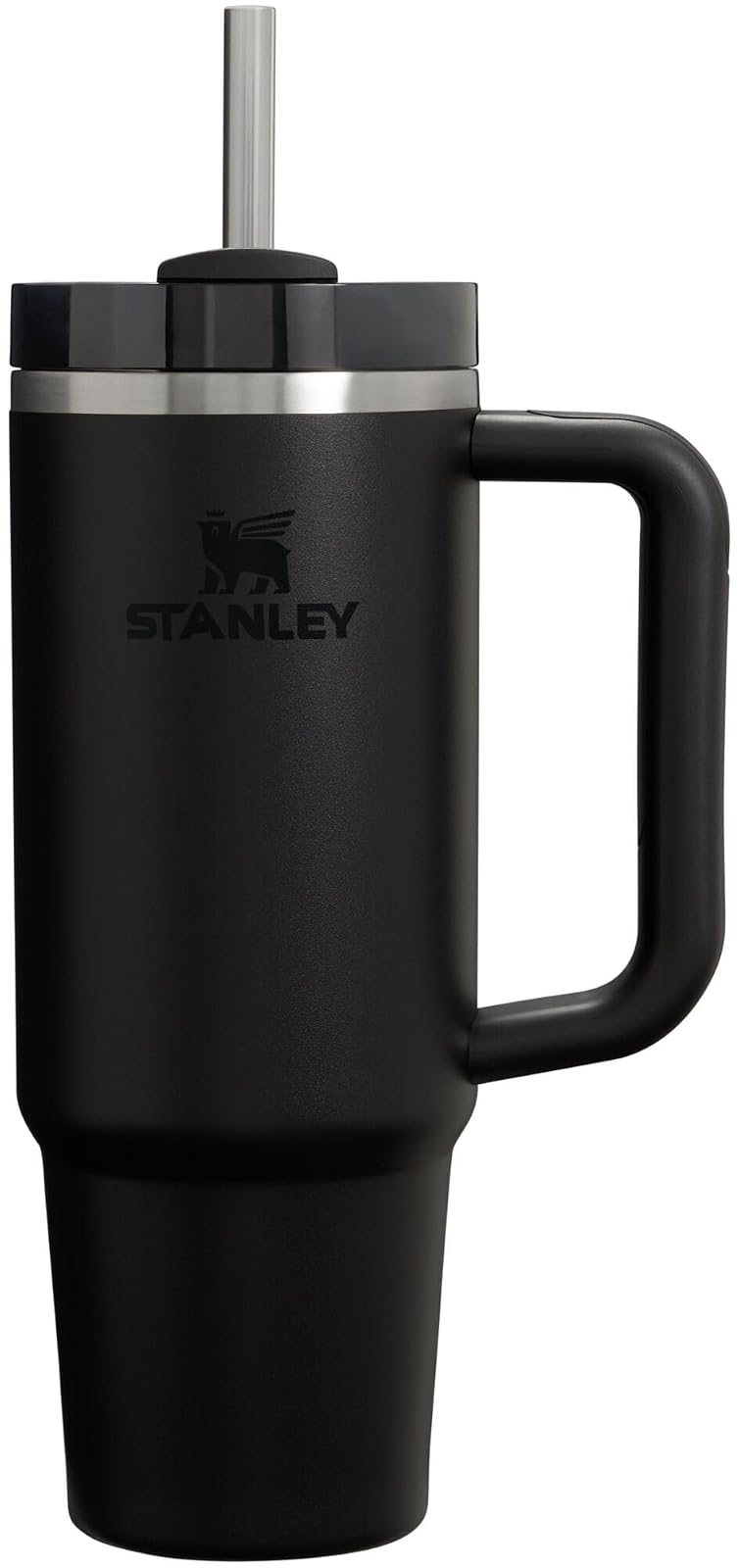 Stanley Quencher H2.0 - Vaso Térmico con Popote, Tapa Giratoria de 3 Vías, Acero Inoxidable, Libre de BPA - 30 onzas - Negro 2.0