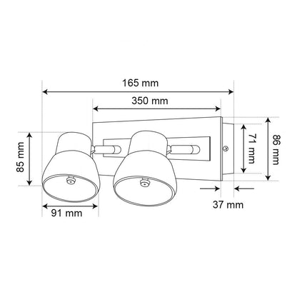 Tecnolite - Lámpara de interior LED para sobreponer, 10 W, Luz Cálida Brillante