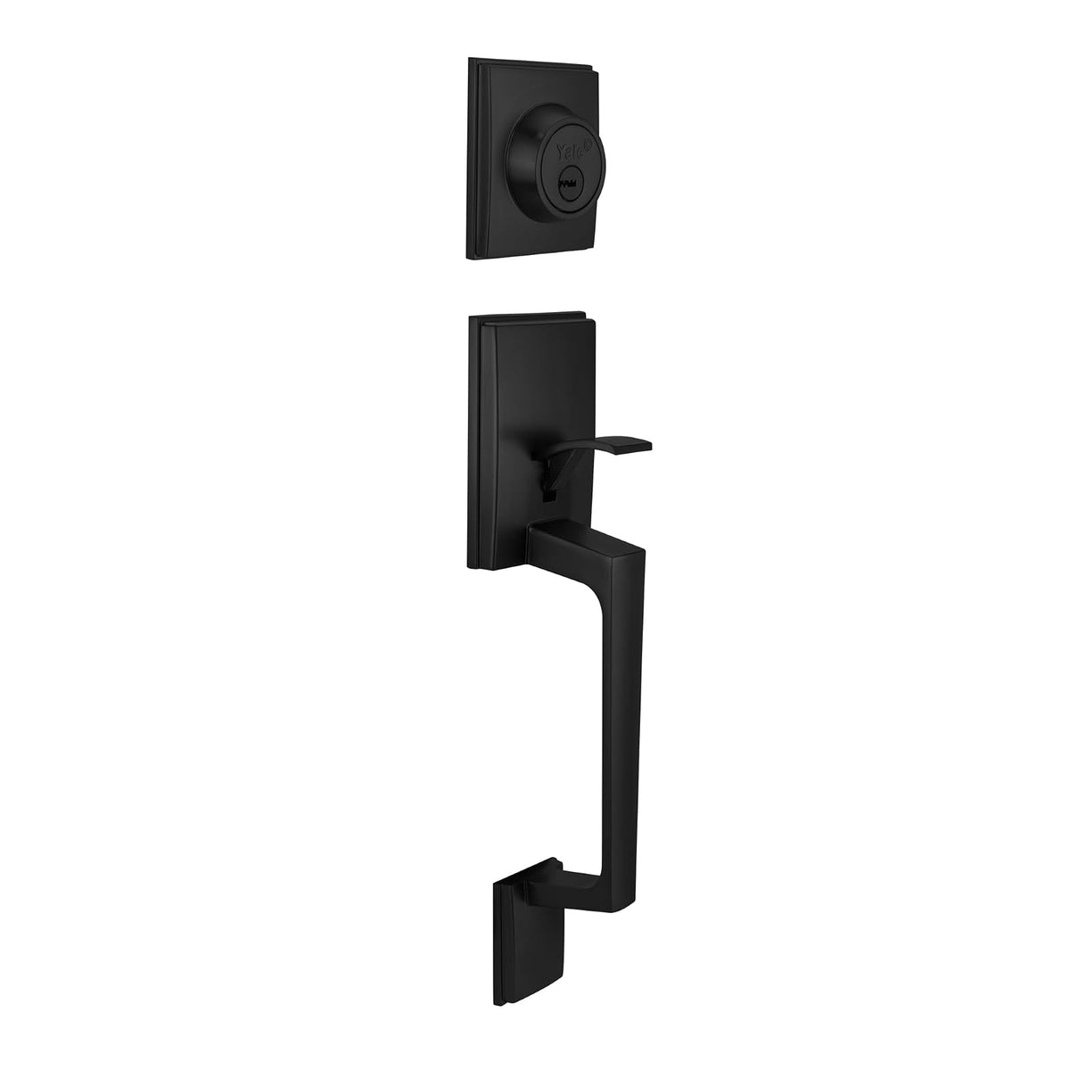 Yale Cerradura Gatillo San Cristóbal Mitla Negro | Llave-Llave | Cerrojo Antisegueta 1" | Cilindro Latón 5 Pernos | 200 Mil Aperturas | Puertas 35-45mm