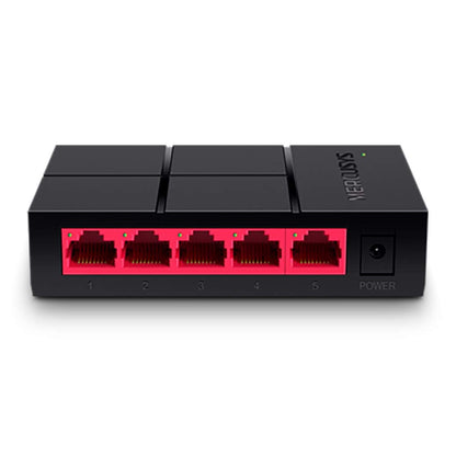 MERCUSYS Switch de Escritorio MS105G, Puertos LAN Gigabit LAN de 5 * 10/100 / 1000Mbps, 2 Años de Garantía, Color Negro