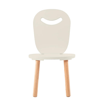 DUDUK 2 Sillas Infantiles con Mesa Cuadrada - Niños Y Niñas (Blanco ostión)