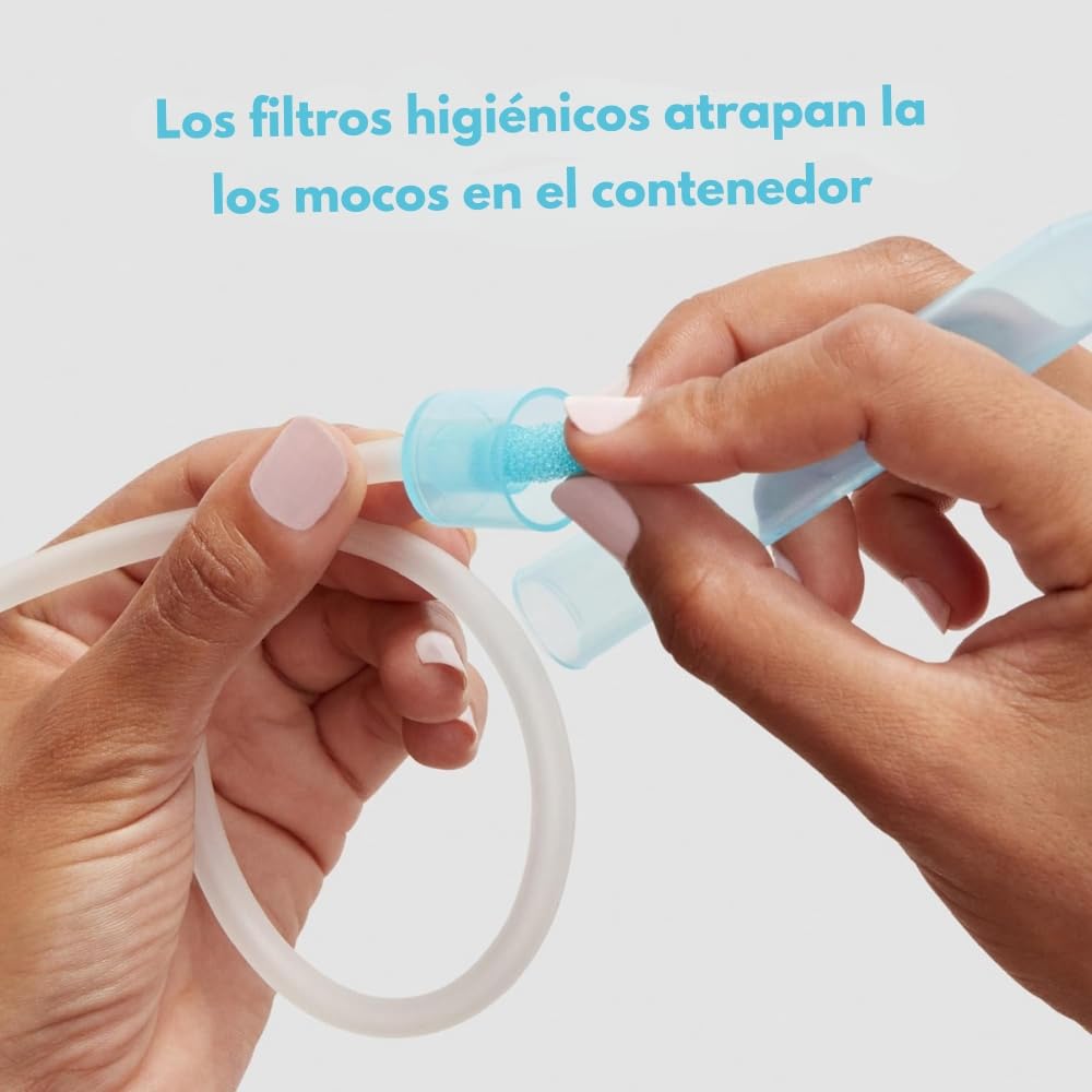 Frida Baby | NoseFrida | Aspirador Nasal | Succionador de Mocos de Plástico | Azul