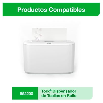 Tork Toalla Interdoblada Universal HD - Toallas de Papel 2 Capas para Secado de Manos con Fibras 100% Recicladas, 21 x 14 cm - Caja de 10 Paquetes con 200 Hojas - Color Blanco
