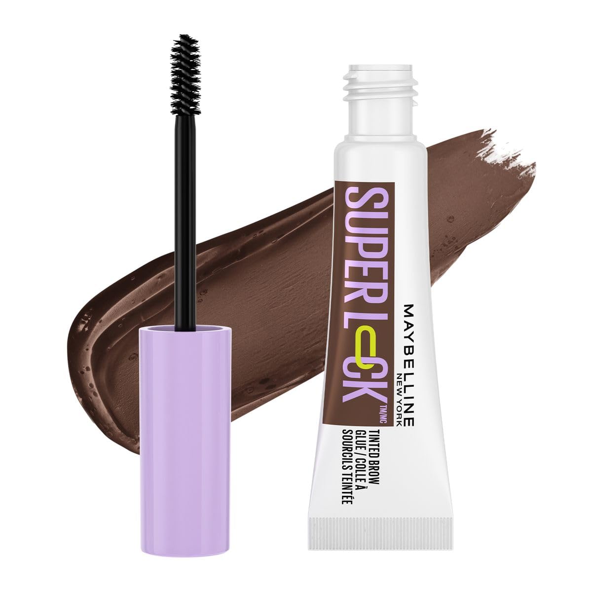 Maybelline Super Lock Gel de Cejas de Larga Duración, Efecto Laminado, 7 g - Deep Brown