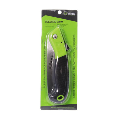 HME Mini sierra plegable de bolsillo de mano con hoja de acero al carbono de 5 pulgadas para caza, camping, mochilero, poda