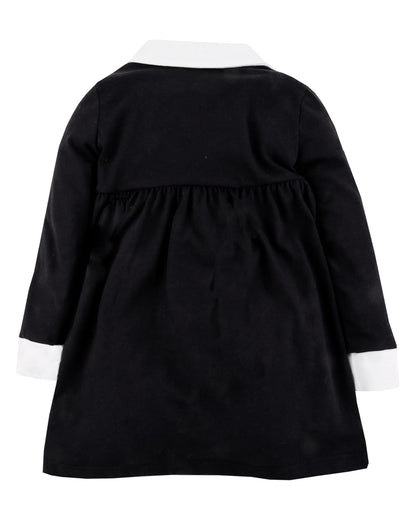 Baby Creysi Set de Disfraz de Merlina de 2 Piezas para Niña Vestido de Manga Larga con Mallas de 100% Algodón Suave One For You