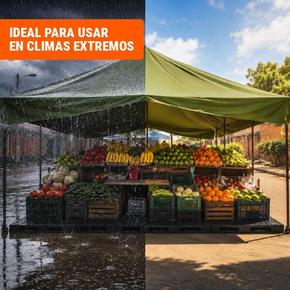 Truper Expert LT-56X, Lona uso rudo, verde olivo, 5 X 6 m, Paquete con 1 pieza