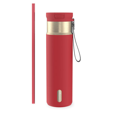 Contigo SnapSeal Botella Térmica de Acero Inoxidable, 710 ml - Rojo - 0.7 Litros