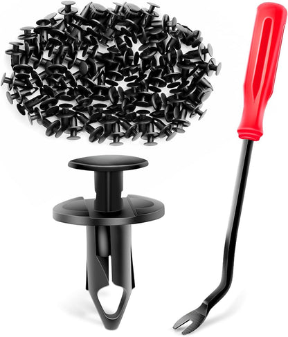 GOOACC Clips Retenedores de Plástico para Paneles y Guardabarros - 100 Pcs Clips 8mm + Fastener Remover
