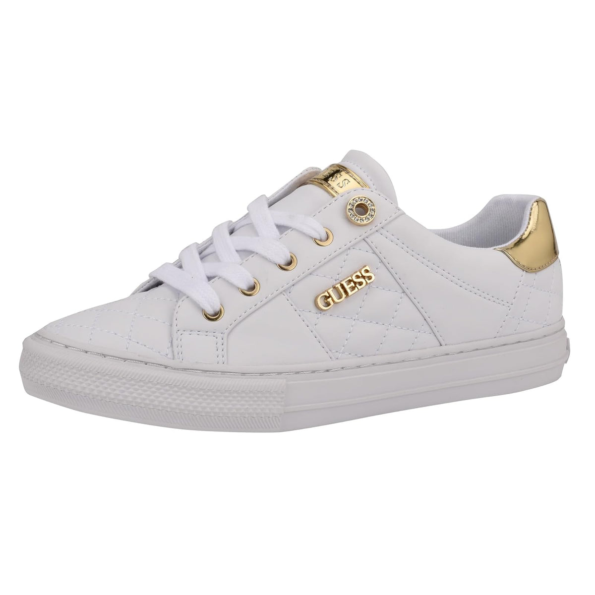 GUESS Loven Tenis Casual para Mujer - 25.0 cm - Blanco