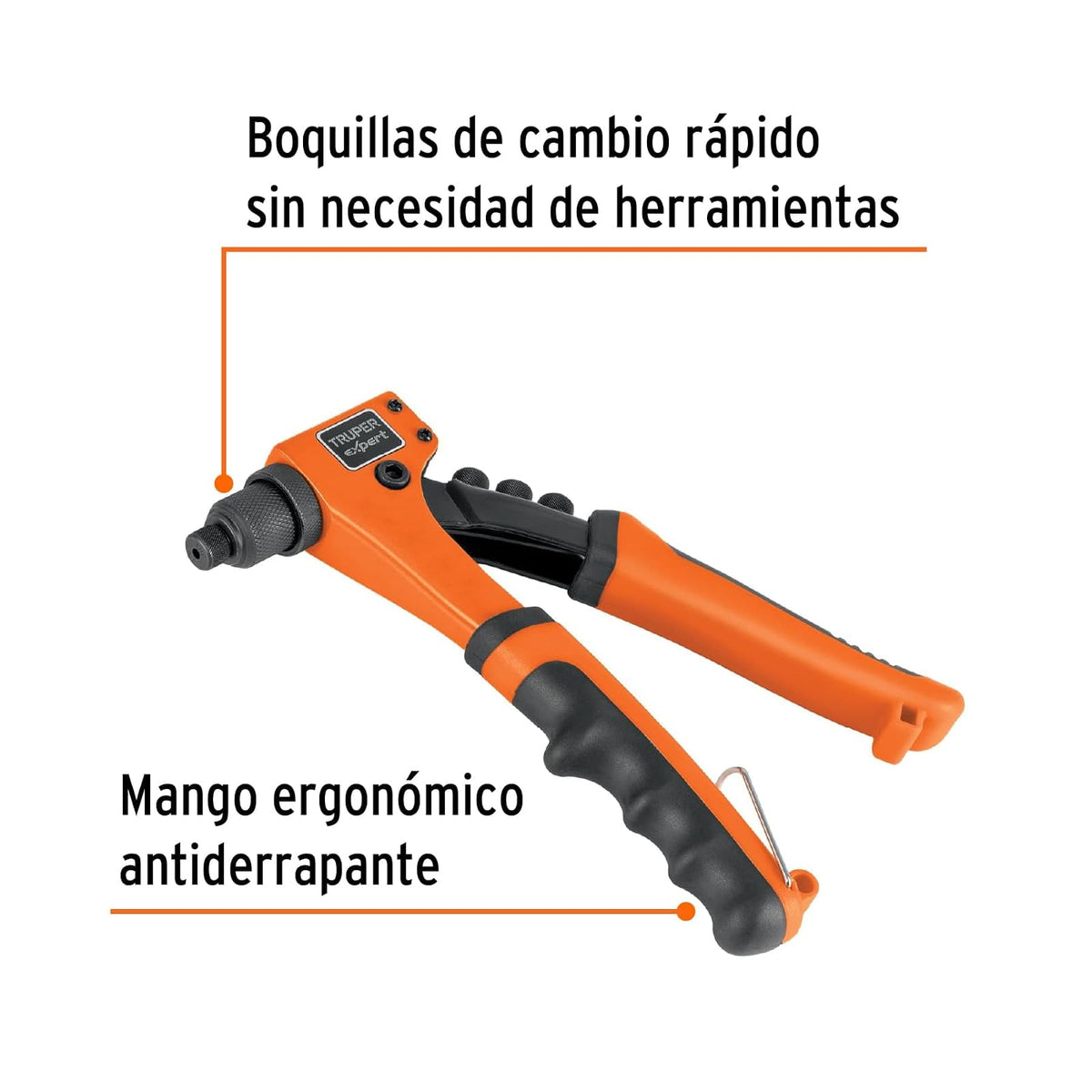 Truper Expert REX-8, Remachadora profesional 8" sistema de presión ajustable