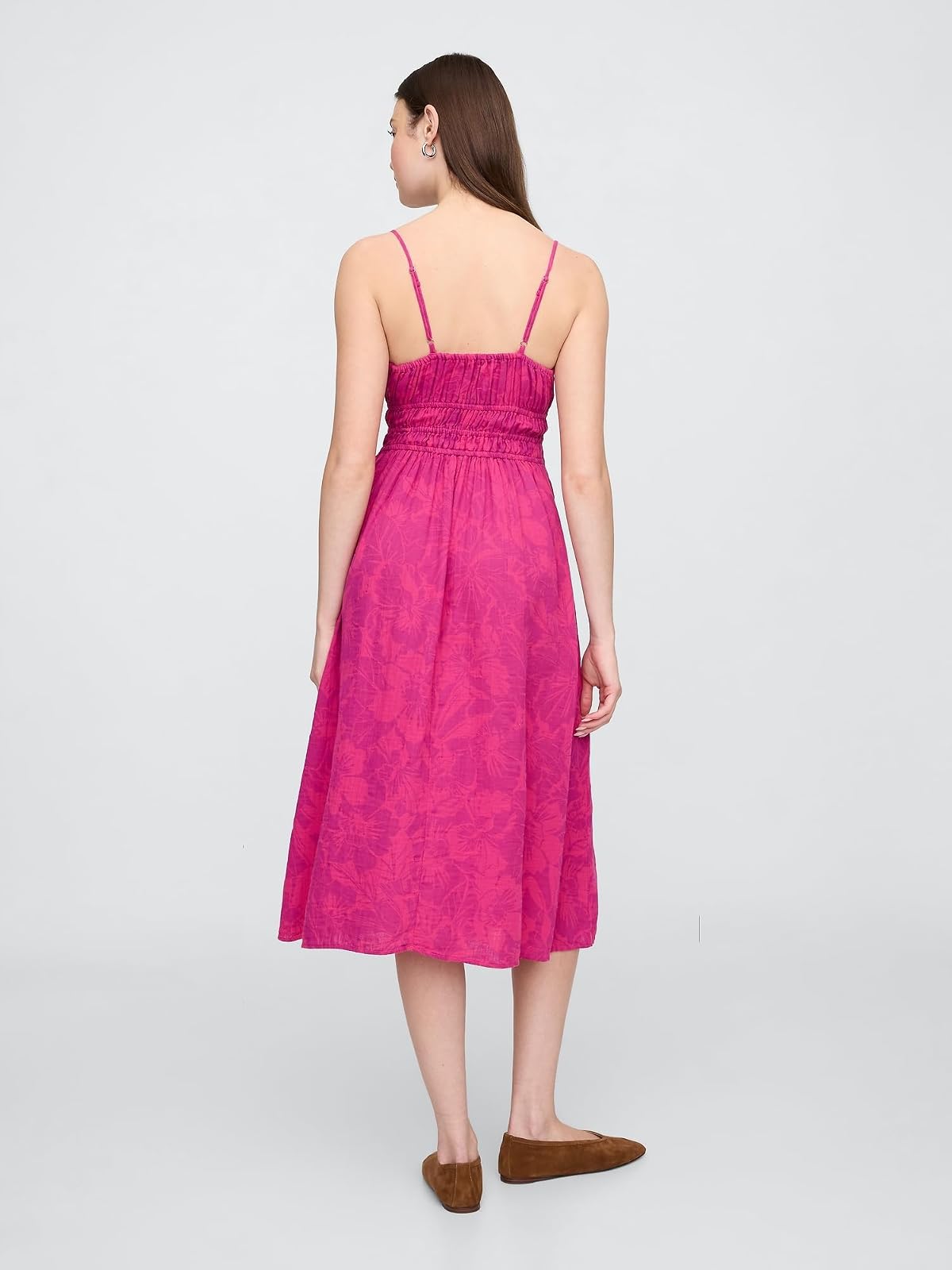 GAP - Vestido Largo Tela con Lazo Frontal para Mujer