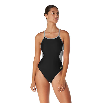 Speedo Relaunch - Bañador de una Pieza para Mujer, con Espalda Cruzada