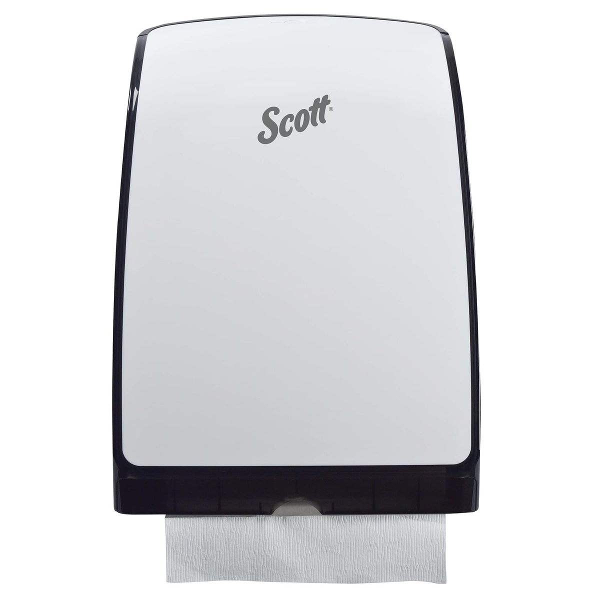 Scott Control MOD Slimfold Dispensador de toallas de papel plegado (34830), 9.8 x 2.8 x 13.7 pulgadas, compacto, dispensador manual uno a la vez, color blanco