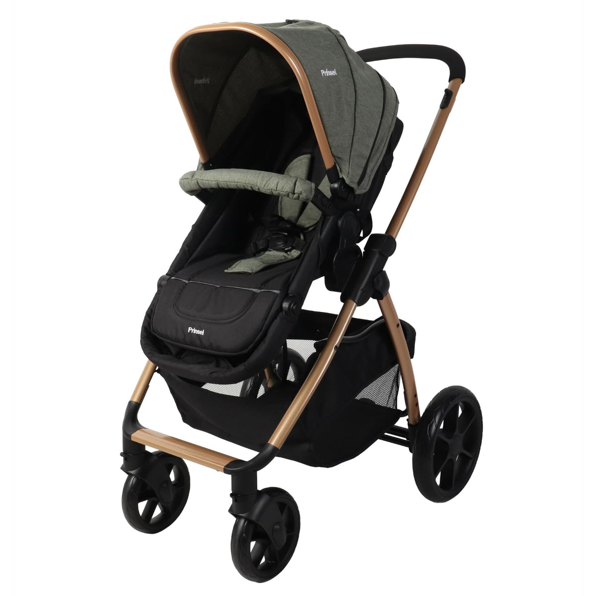 PRINSEL | Carriola y Autoasiento para Bebé | Carreola y Sistemas de Viaje/Paseo | Prima LX | Verde | De 0 Meses a 3 Años, Hasta 18 kg, Asiento Reversible, Con Portabebé, Respaldo Ajustable | Artículos para Bebés - Recién Nacido