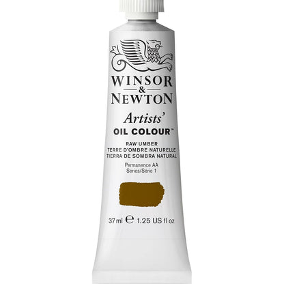 Winsor & Newton Artists' Oil Colour Pintura al Óleo Profesional, 37 ml - Tubo de 1.2 onzas - Marrón (Raw Umber)