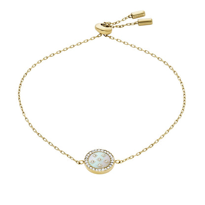 Fossil Pulsera jf04866710 classic mother of pearl de acero inoxidable en color dorado para dama