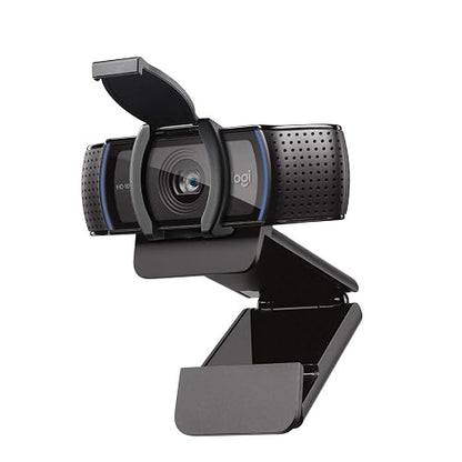 Logitech C920s HD Pro Webcam, Camara para PC con Tapa de Privacidad, Videoconferencias 108ОР Full HD, Sonido Estéreo, Corrección de lluminación, Negra
