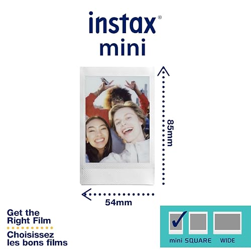 Fujifilm INSTAX Mini Instant - Película para todas las Mini cámaras Instax, Blanco