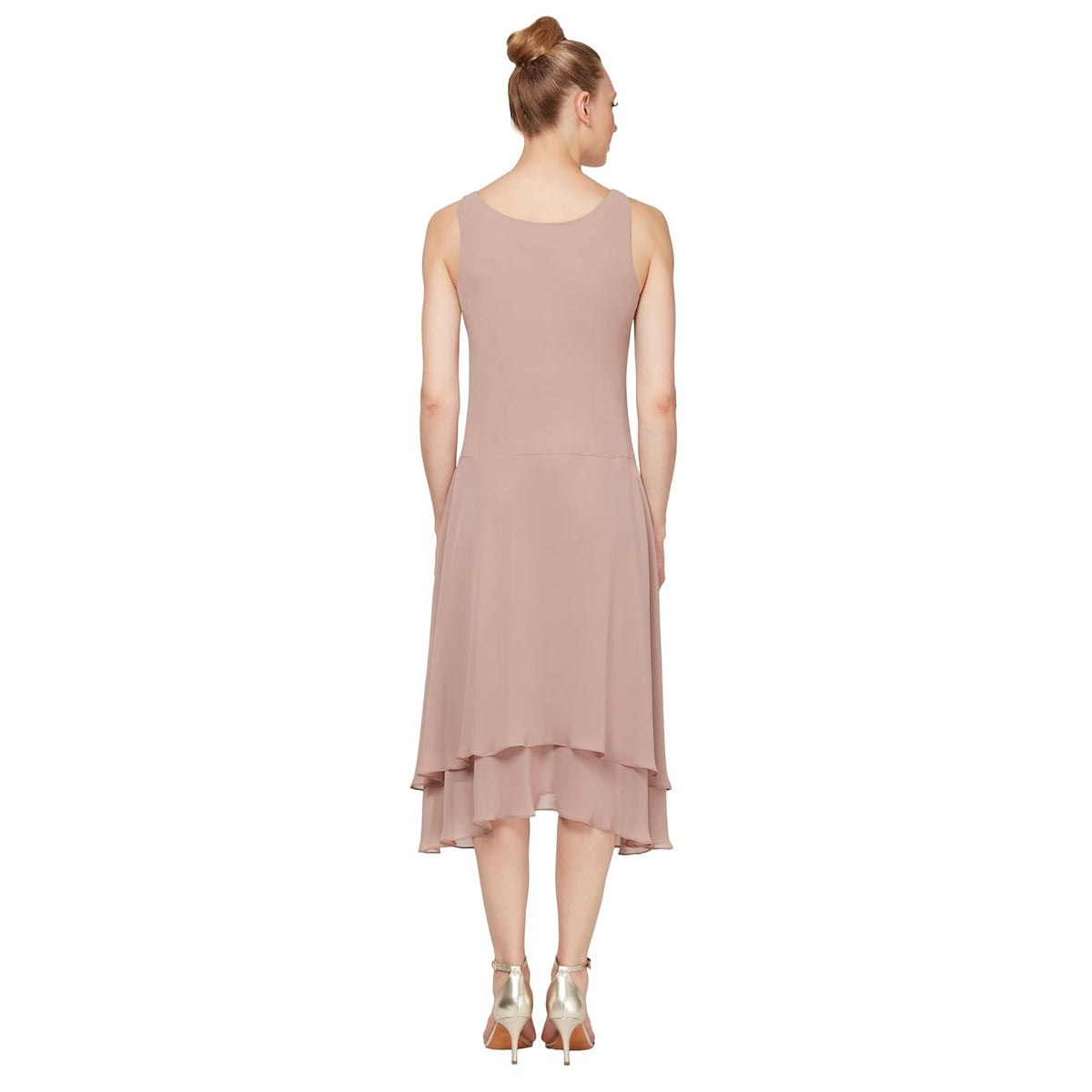 S.L. Fashions Vestido de chifón Adornado Vestido para Ocaciones Especiales para Mujer