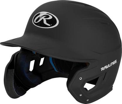 Rawlings Mach Casco de Bateo Ajustable para Béisbol - Bateador para mano izquierda - SR (6 7 - 8 - 7 5 - 8) - Mate negro
