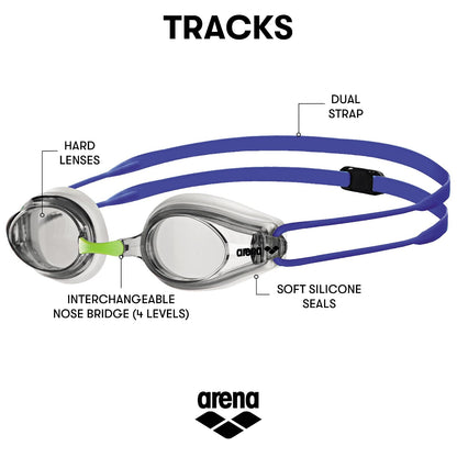 Arena Tracks - Gafas de natación para Hombres y Mujeres