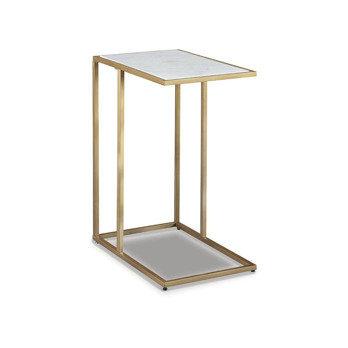SIGNATURE DESIGN BY ASHLEY - Mesa de Acento Lanport - Color Blanco y Dorado
