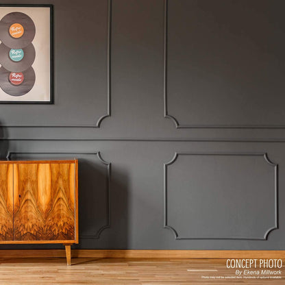 Ekena Millwork PNL16X20AS-02 Ashford Panel de pared festoneado moldeado de 16 pulgadas de ancho x 20 pulgadas de alto x 1/2 pulgadas de alto