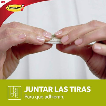 COMMAND 3M Tiras Adhesivas para Colgar Cuadros Grandes Negras 12 piezas | Decora sin dañar paredes, Removibles y sin residuos, No requiere herramientas, Soporta hasta 7.2 kg, Uso interior