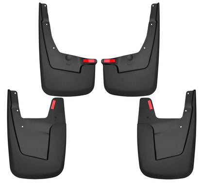 Husky Liners - Protectores de Lodo Delantero y Trasero | Se Adapta a Ram 1500 2019-2024 sin Defensa OEM - Negro, 4 Piezas | 58146 - Custom Front and Rear Mud Guard Set - Sin guardabarros